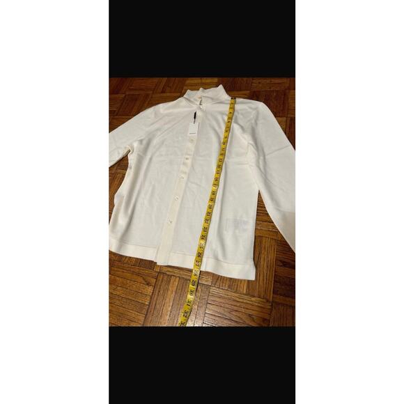 Suitsupply Merino Long Sleeve Polo Cardigan Off-White Size XL NWT - Picture 7 of 10